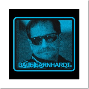 Dale Earnhardt DE aesthetic turquoise blue color Posters and Art